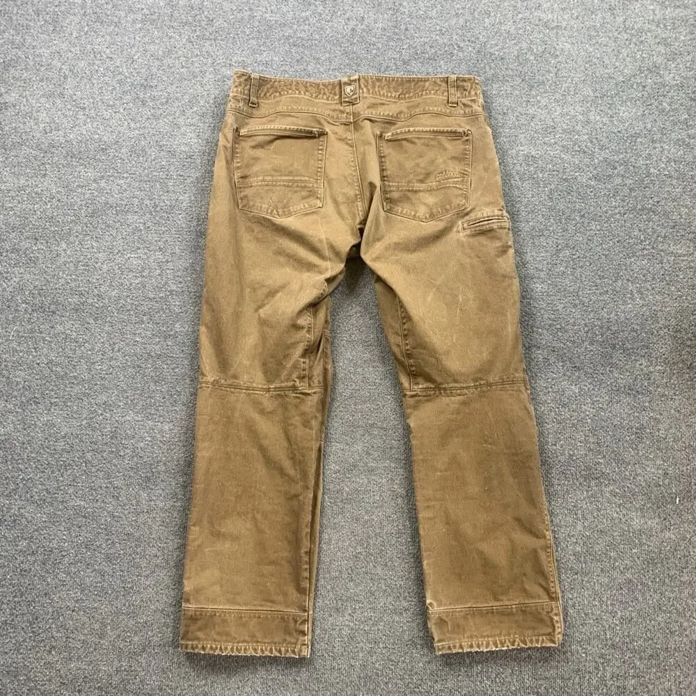 Kuhl Pants Mens 38 Beige Vintage Patina Dye 5 Pocket Stretch Utility Hiking Work